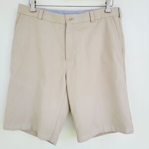 Peter Millar Crown Sport Golf Shorts Mens Wicking Chinos Khakis Size 34 *Read*